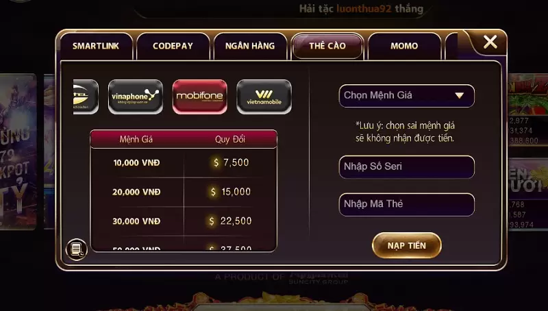 slot trực tuyến Phú Quốc nạp tiền